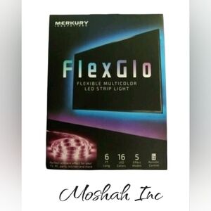 Merkury Innovations 5050 RGB LED Strip Lights w/ 6 ft Strip, Multicolor